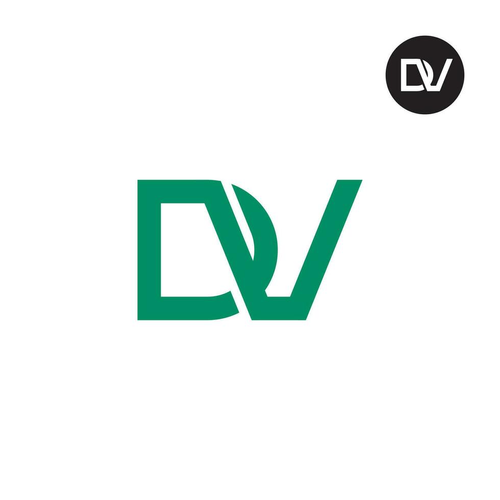 Letter DV Monogram Logo Design vector