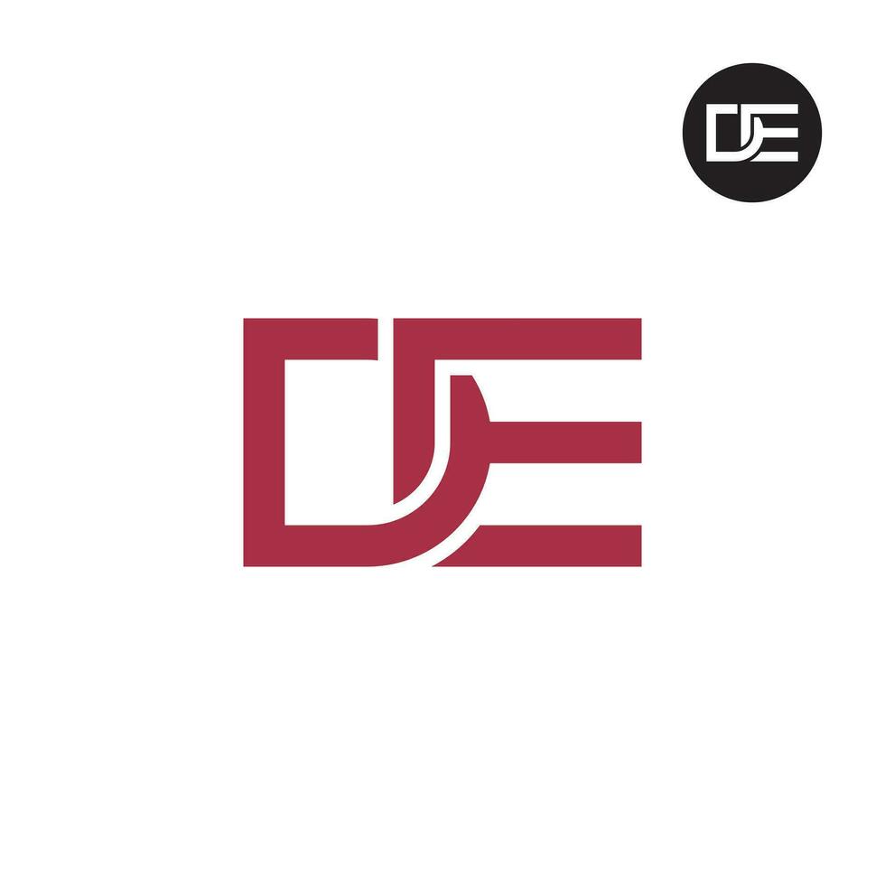 Letter DE Monogram Logo Design vector