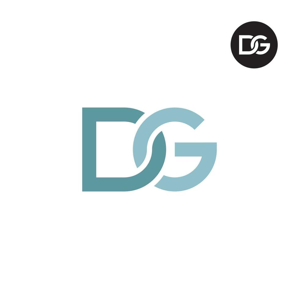 letra dg monograma logo diseño vector