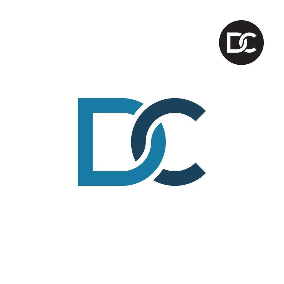 Letter DC Monogram Logo Design vector