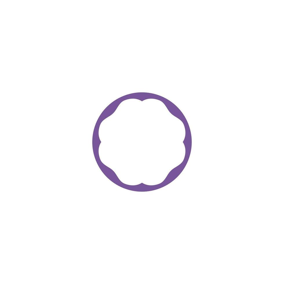 sencillo elegante circulo flor logo diseño vector