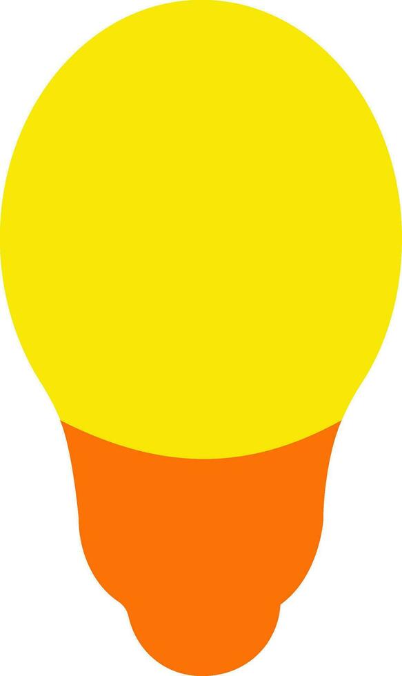 Yellow and orange electric bulb on white background. vector