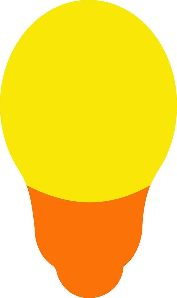 Yellow and orange electric bulb on white background. vector