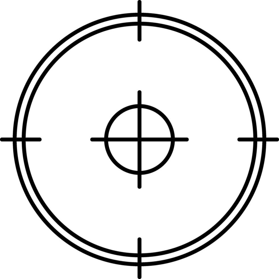 Black line art target in flat style. 24826159 Vector Art at Vecteezy