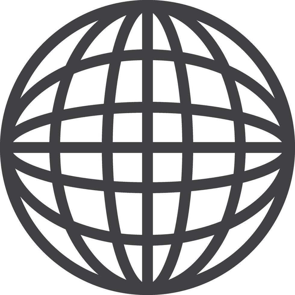 esfera planeta icono en blanco antecedentes. vector