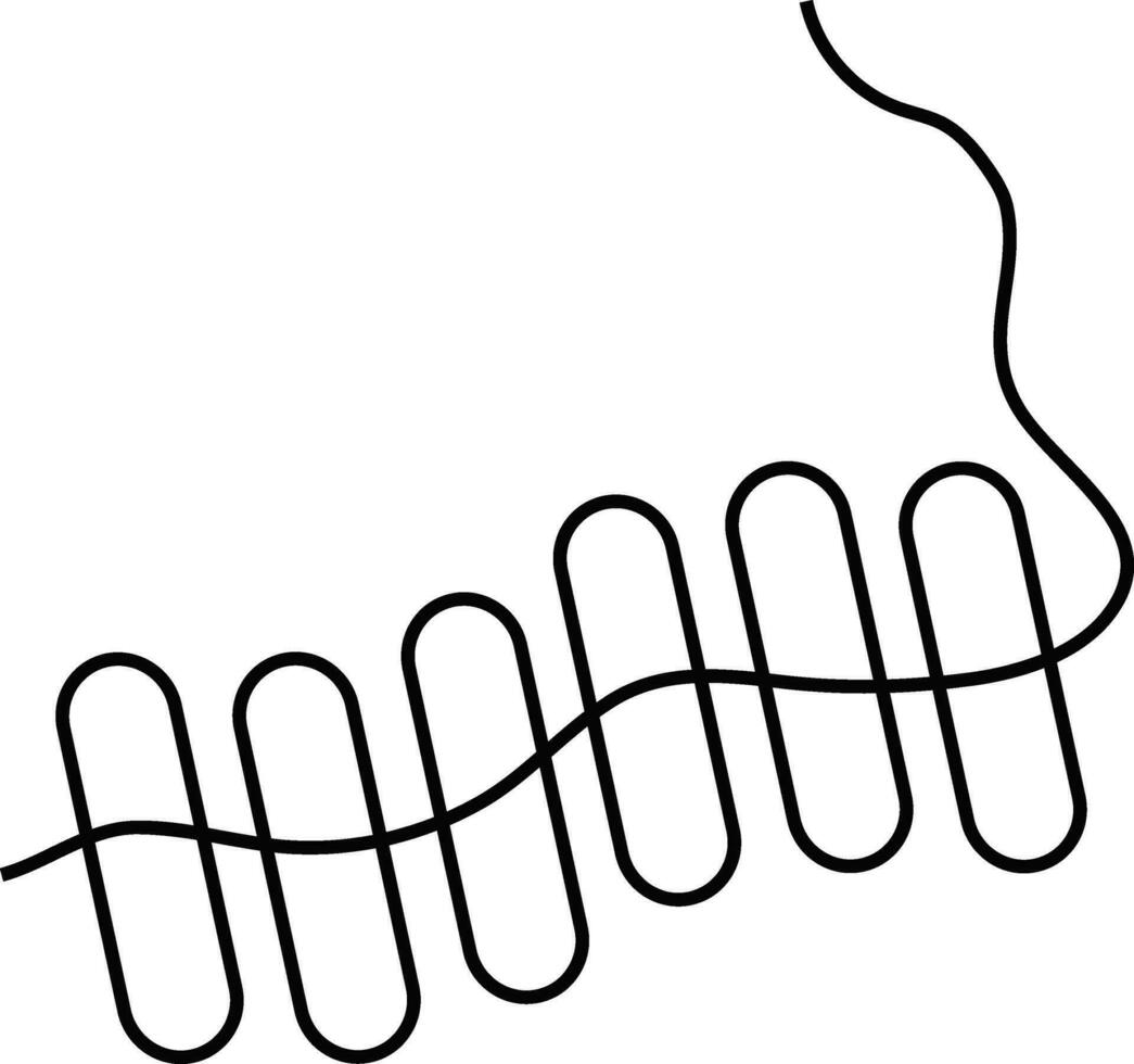 Black line art bunch of firecrackers. vector