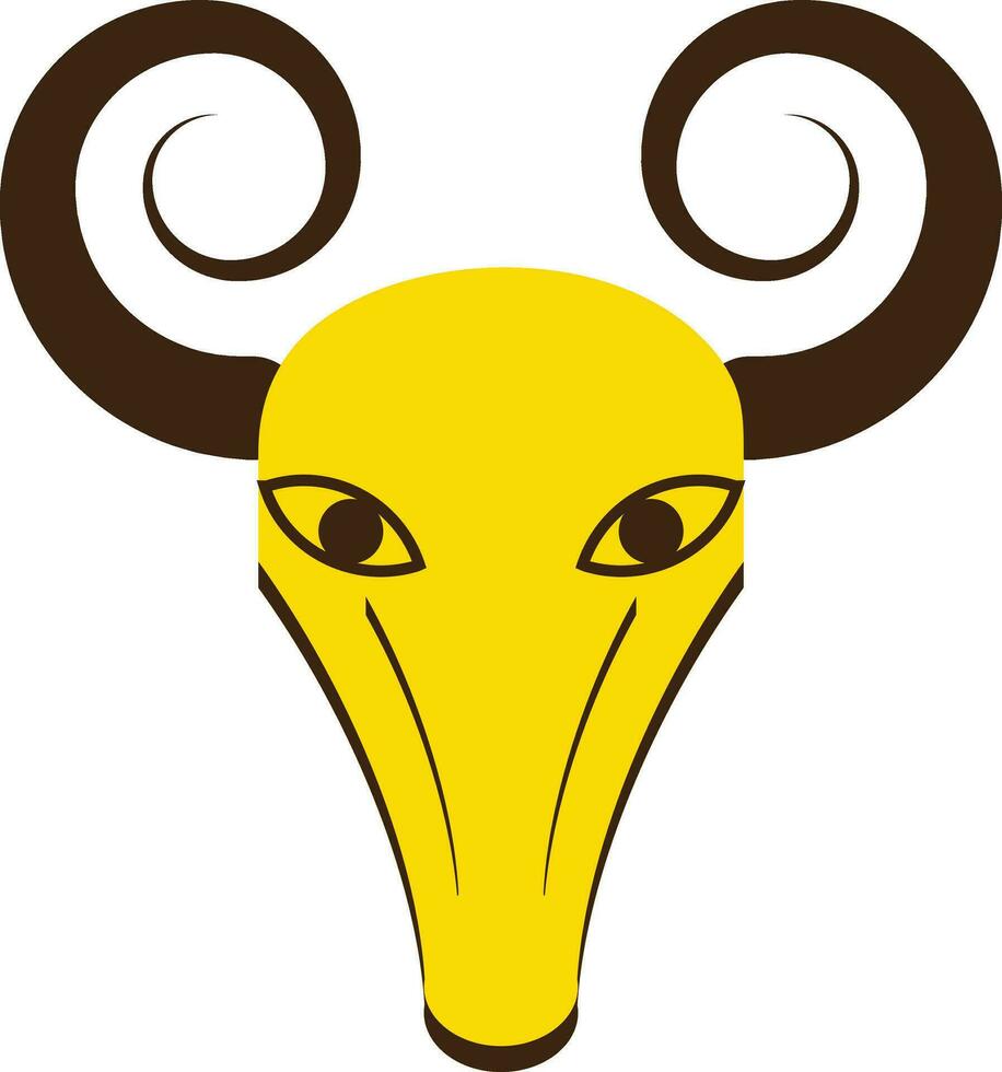Creative astrological sign icon in capricorn. vector