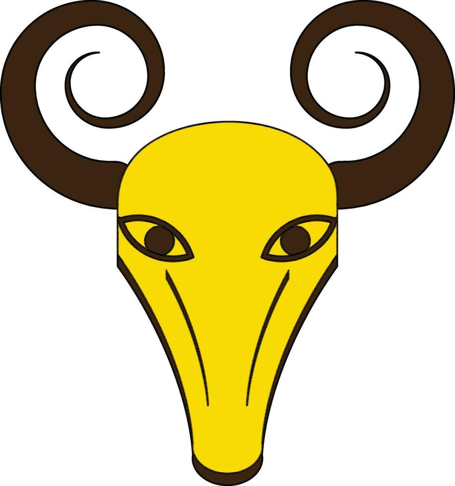 Creative astrological sign icon in capricorn. vector