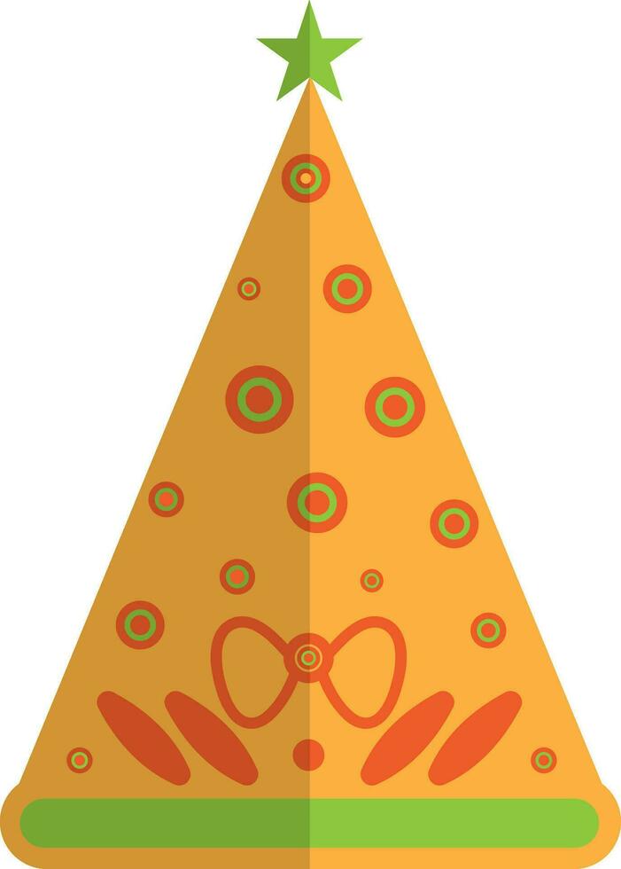 Isolated green star decorated party cap. vector