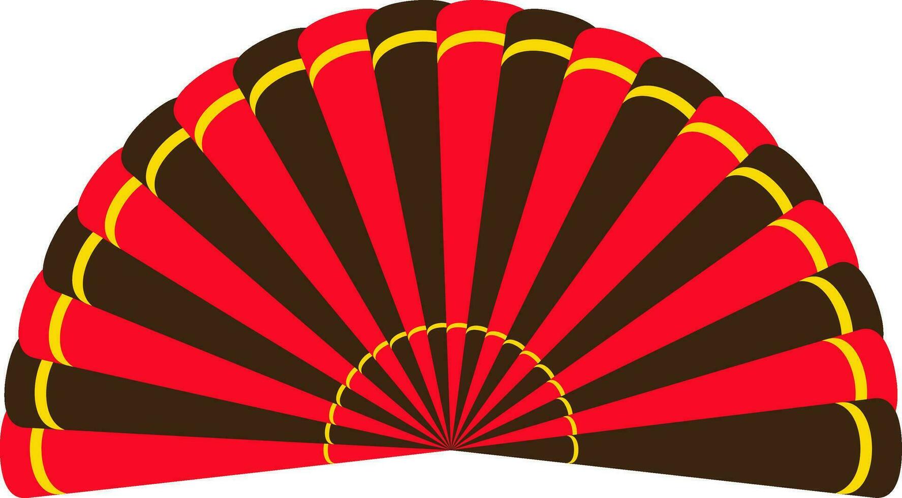 Colorful fan icon for chinese new year concept. vector