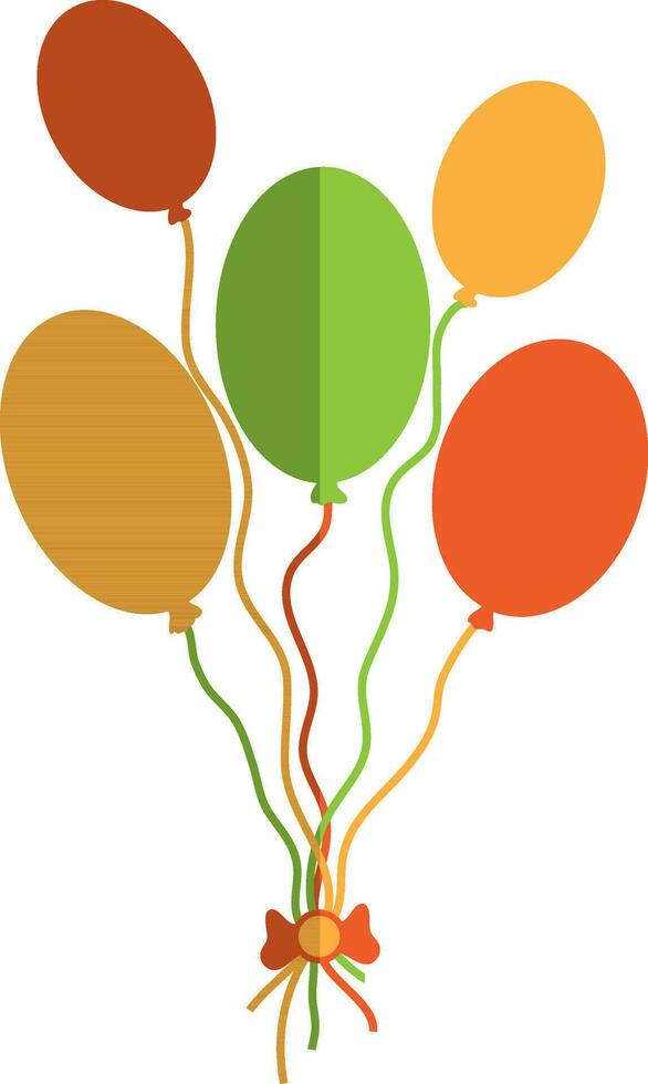 Colorful bunch of balloons flying. vector