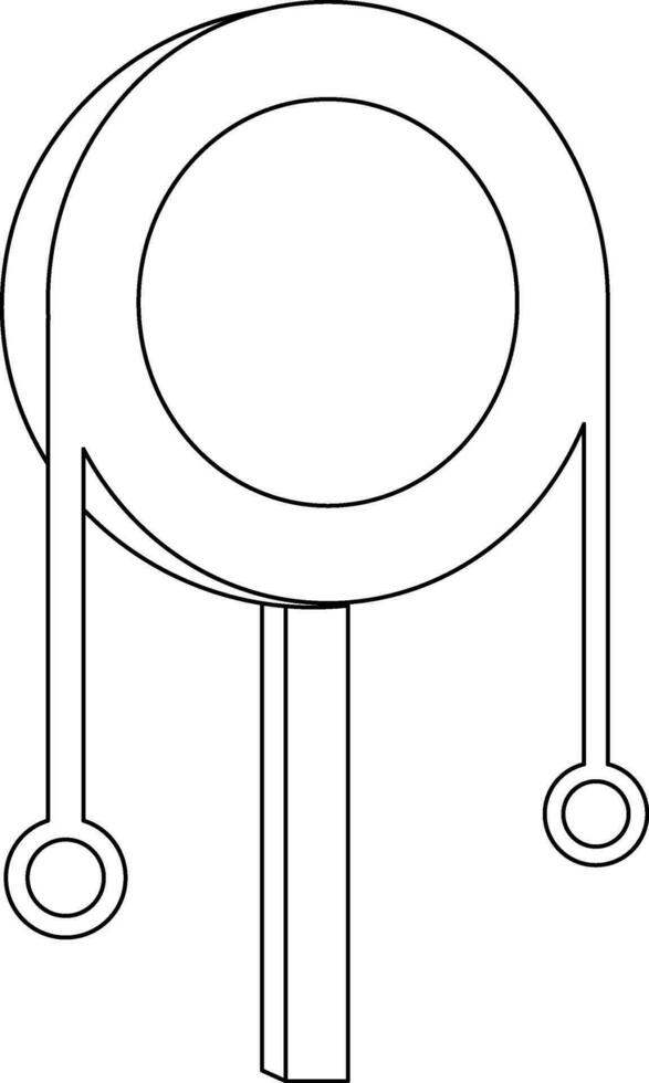 Stroke style of adornmen icon for new year concept. vector