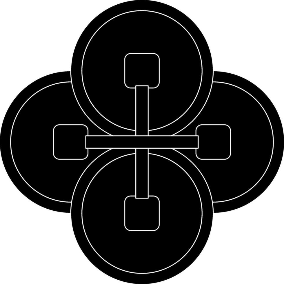 monedas firmar icono para dinero concepto en negro. vector