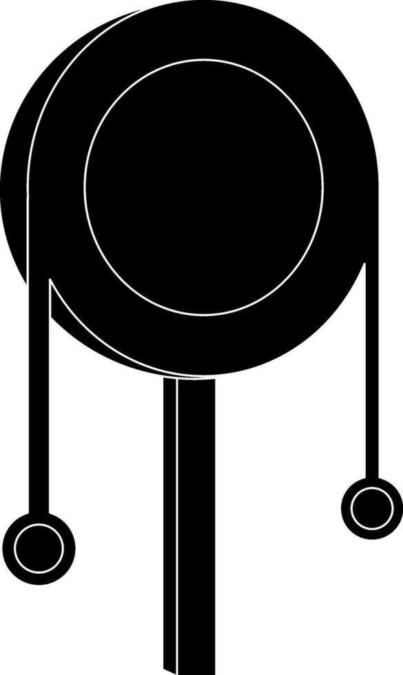 Glyph style of adornmen icon for new year concept. vector