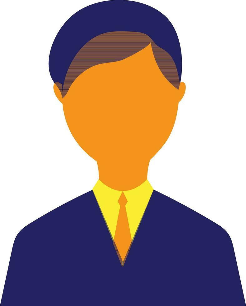 Character of man wearing business suit. vector