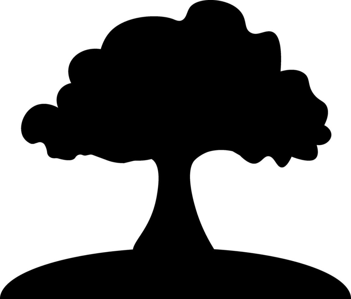 Standing tree, nature concept, glyph icon. vector