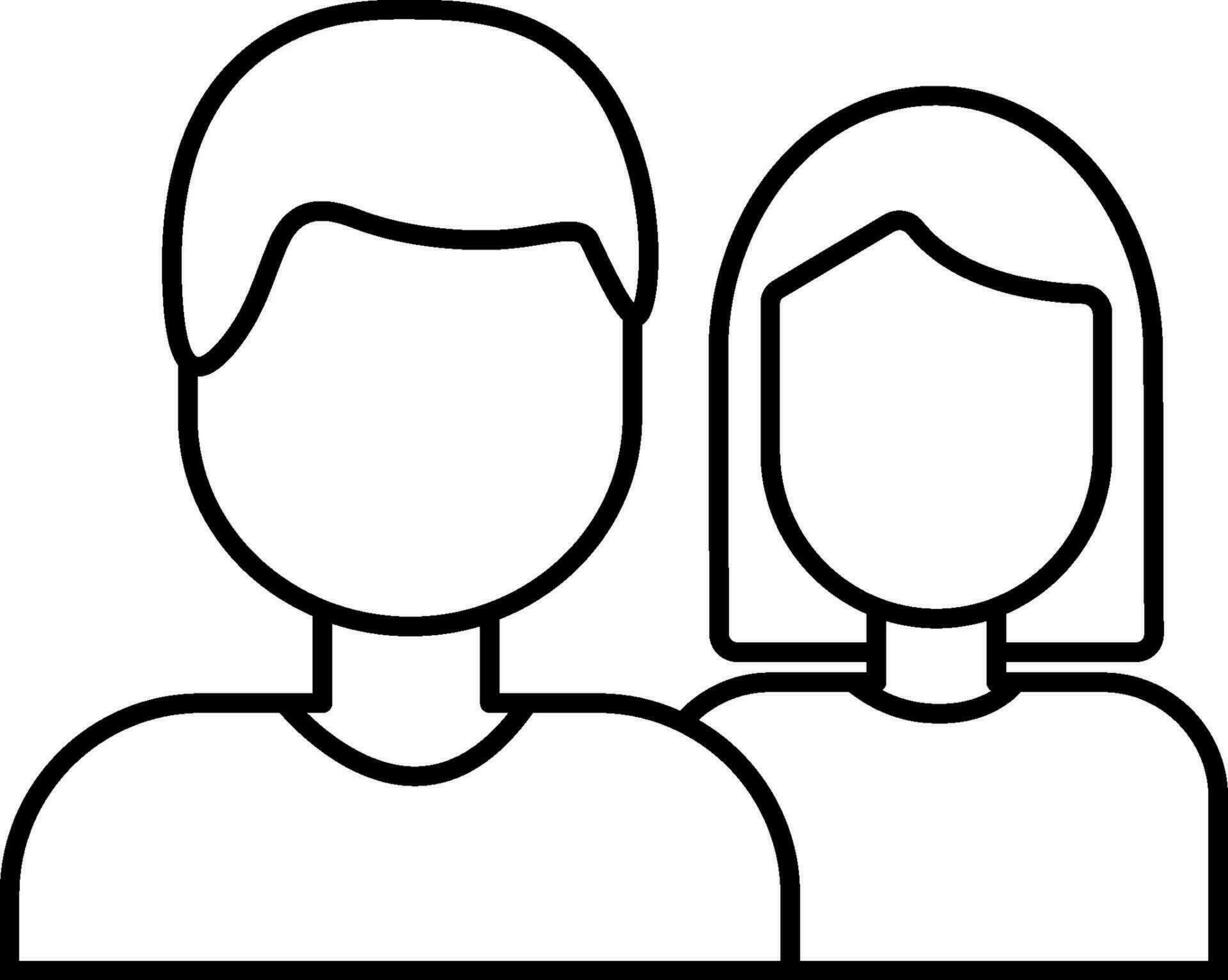 Character of faceless boy and girl. vector