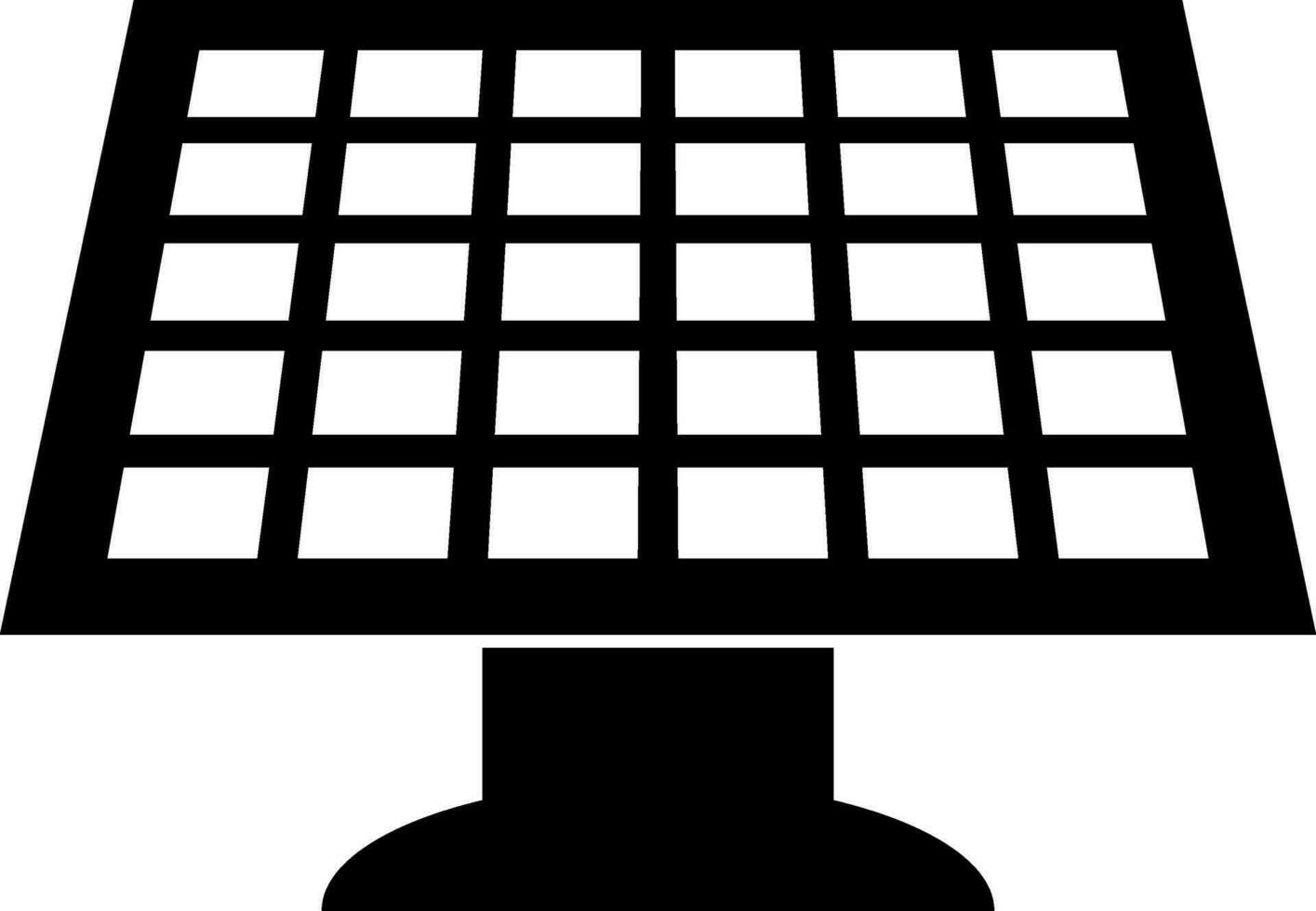 Solar panel in top and front view. vector