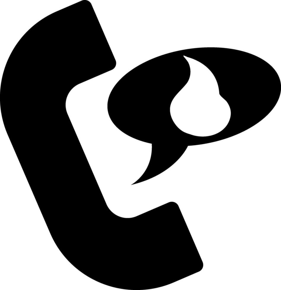 Black color icon of fire emergency telephone. vector