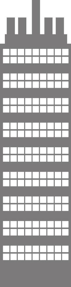 Illustration of a building in gray color. vector