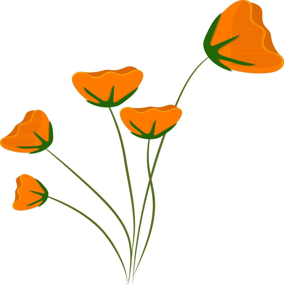 Beautiful bunch of flowers. vector