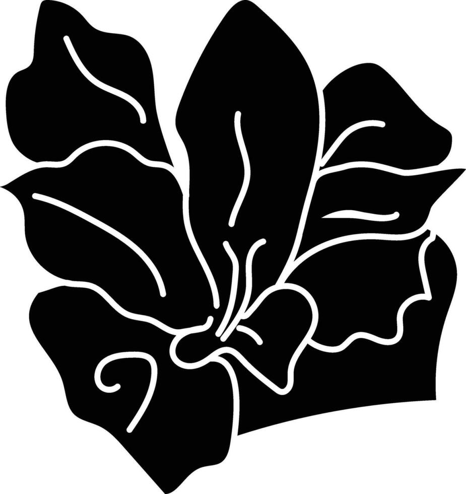 ilustración de flor en negro y blanco color. vector