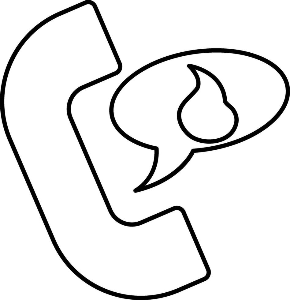 Icon of fire emergency telephone. vector