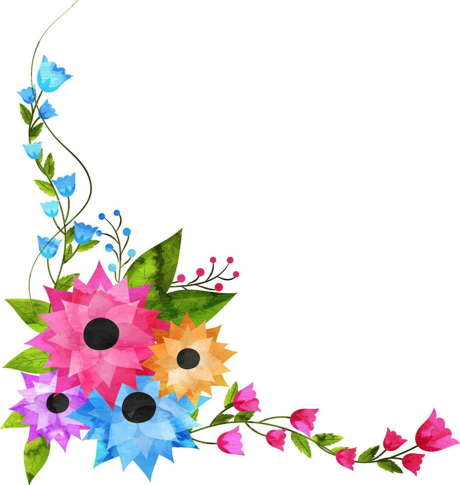 decorando concepto con flor en floral diseño elemento. vector