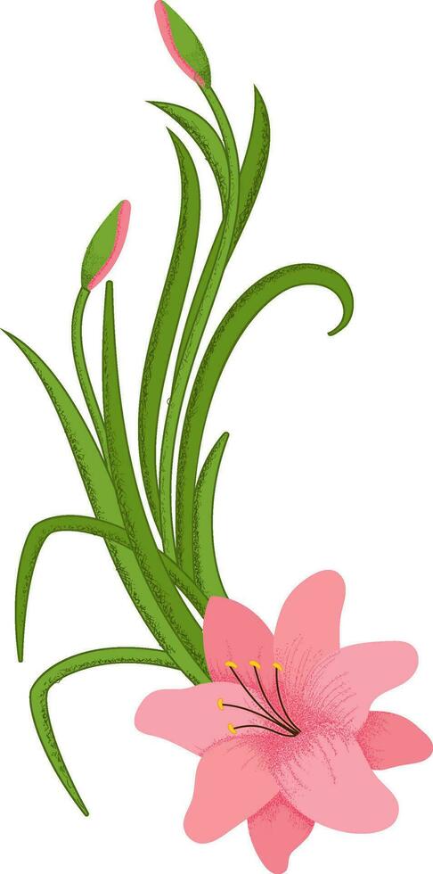 Large steam in flower in floral design. vector