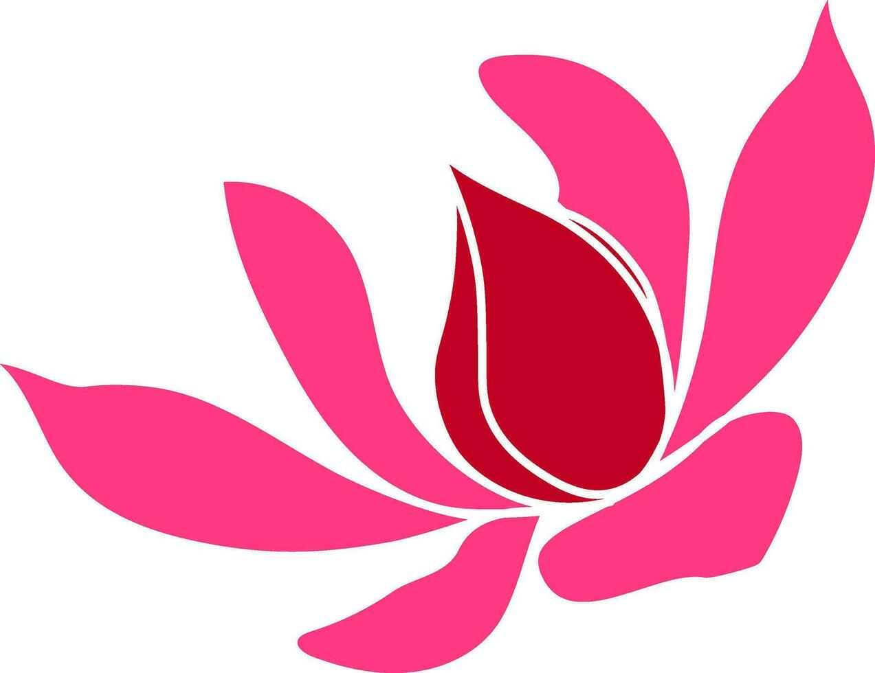 Pink and red color combination flower design. vector