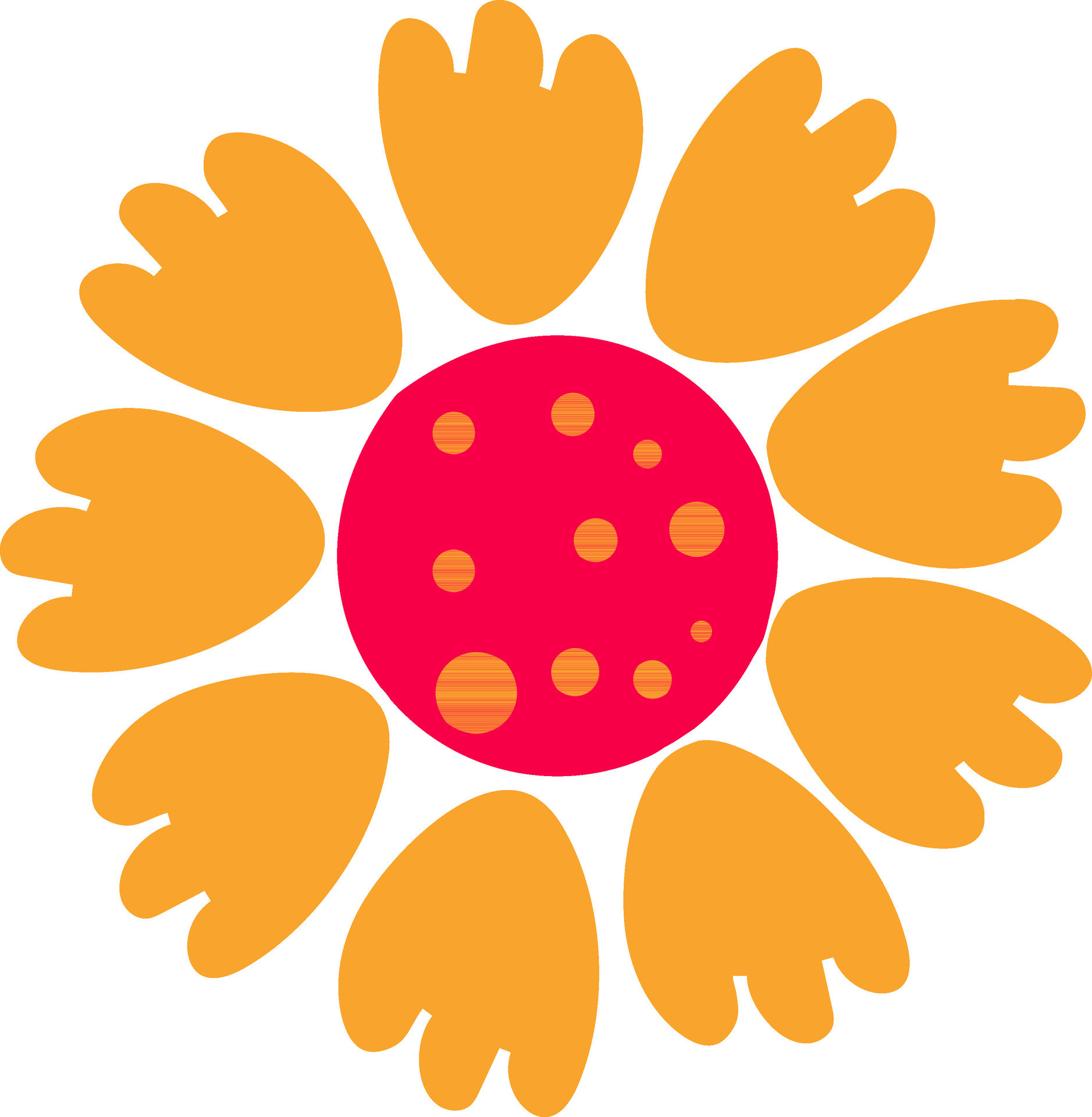 Yellow and red color flower design. 24827085 Vector Art at Vecteezy