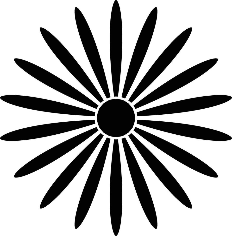 Creative flower in black and white. vector