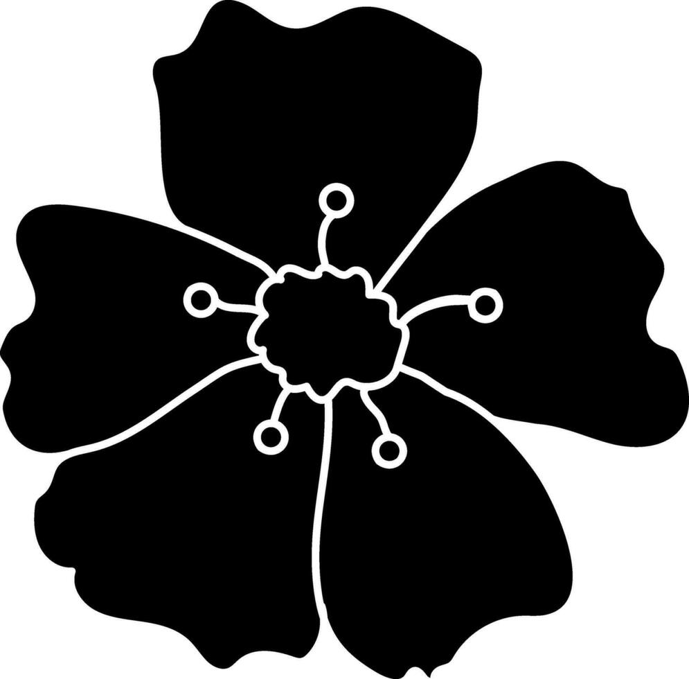 negro y blanco ilustración de flor. vector