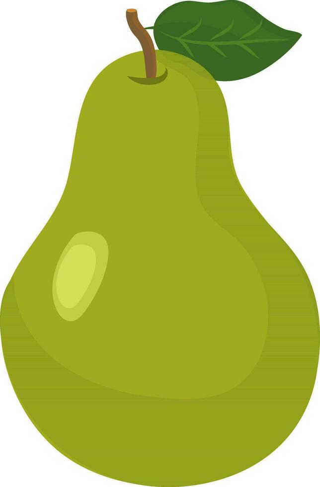 Vector illustration of green pear.