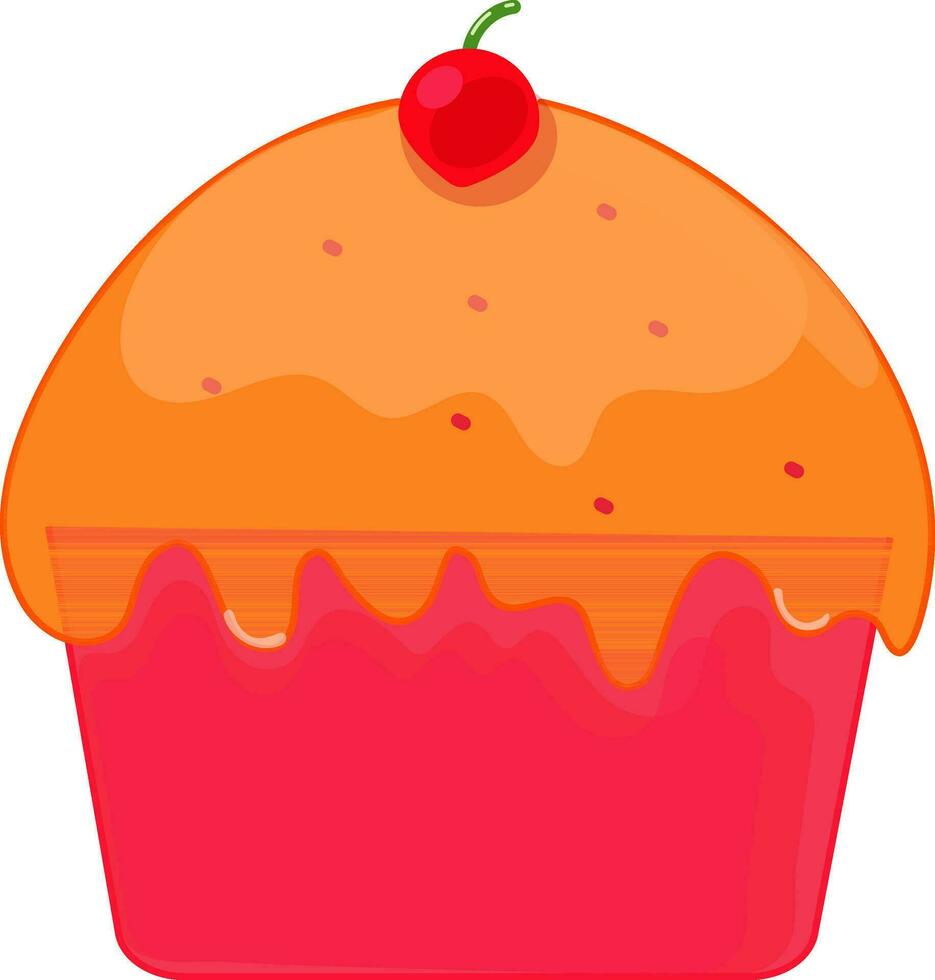 Illustration of a cup cake. vector