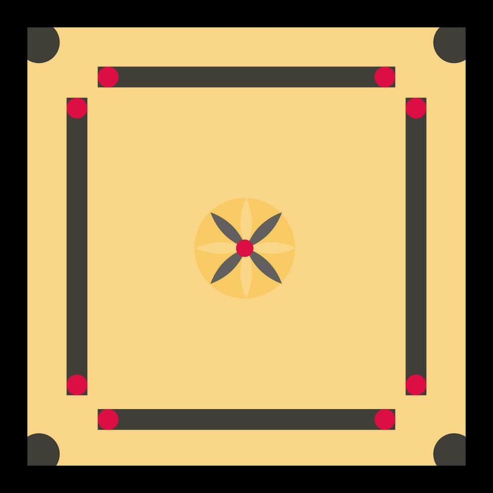 carrom tablero en plano estilo ilustración. vector