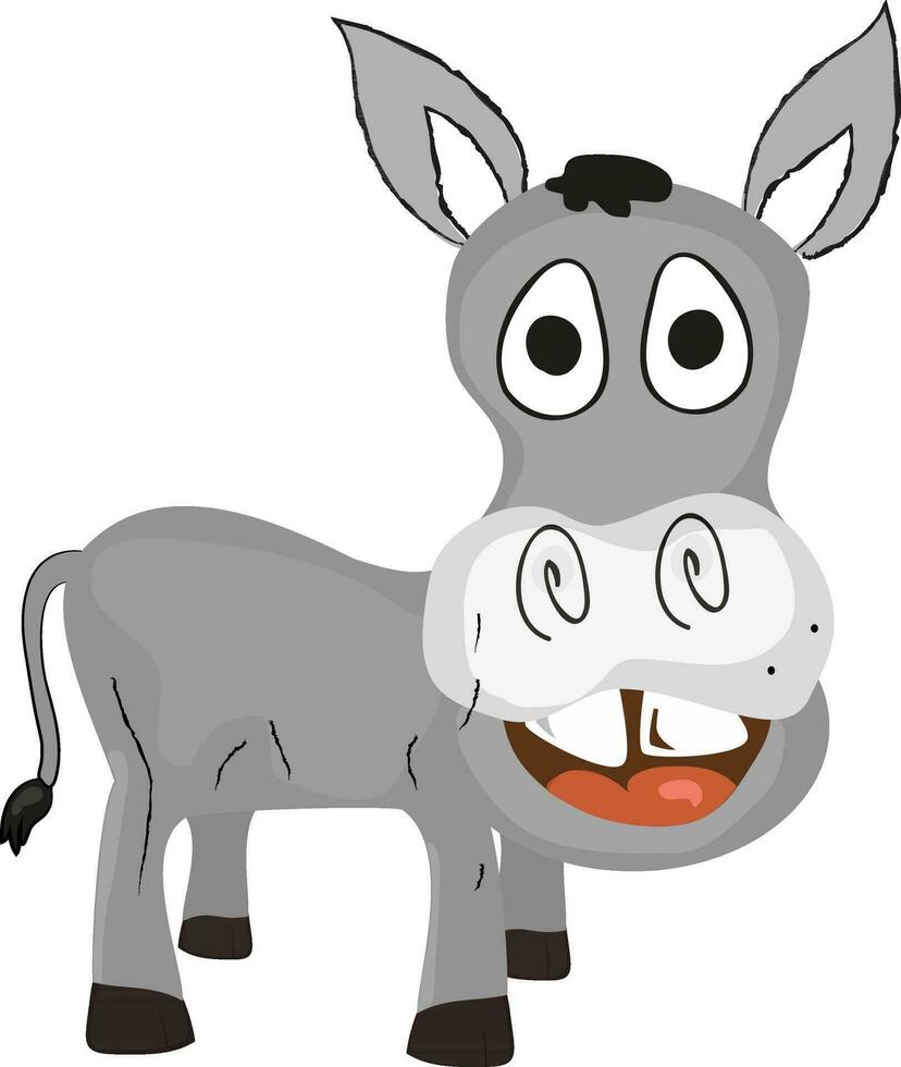 Cartoon character of a donkey. vector
