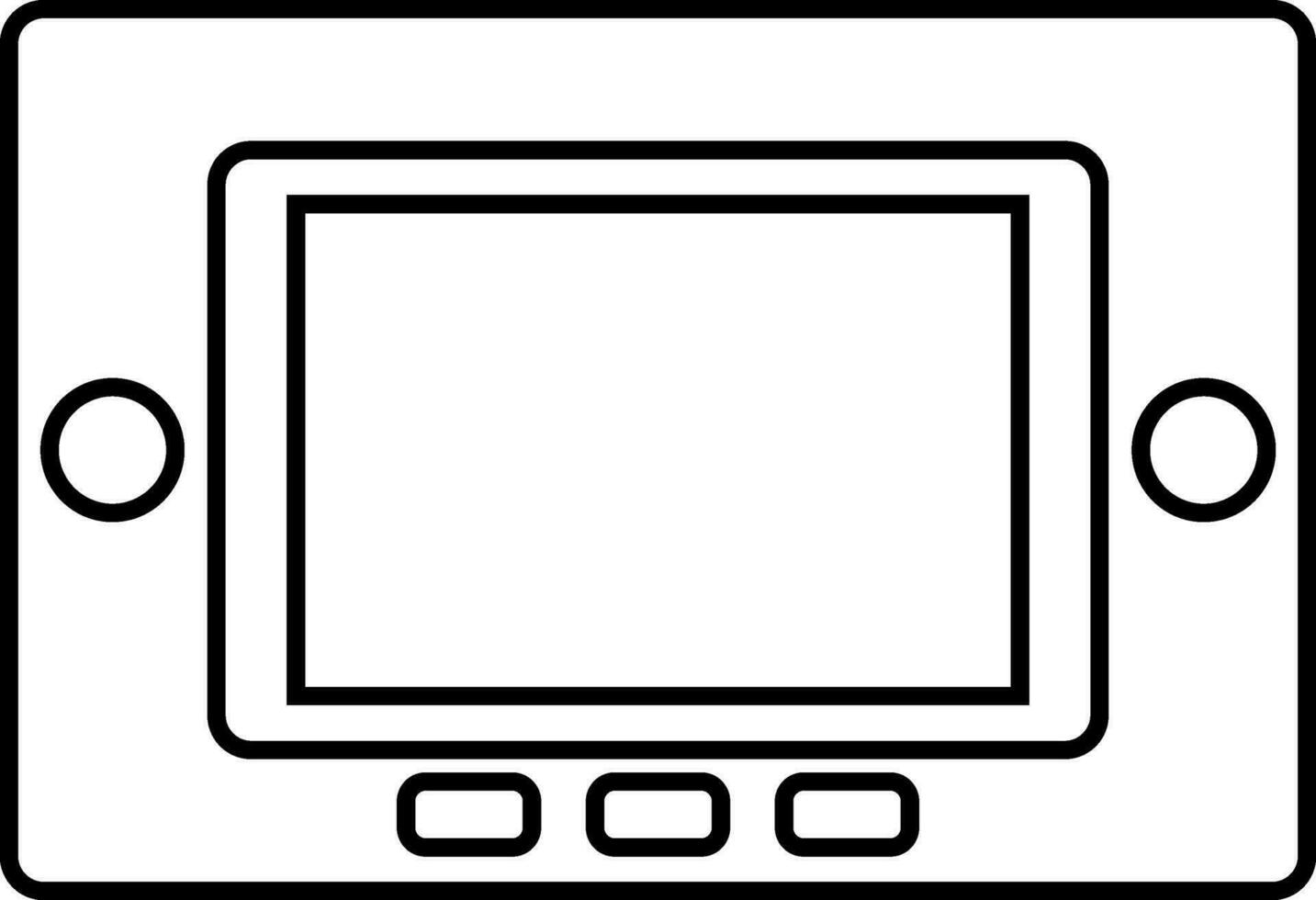 Graphic tablet in flat style. vector