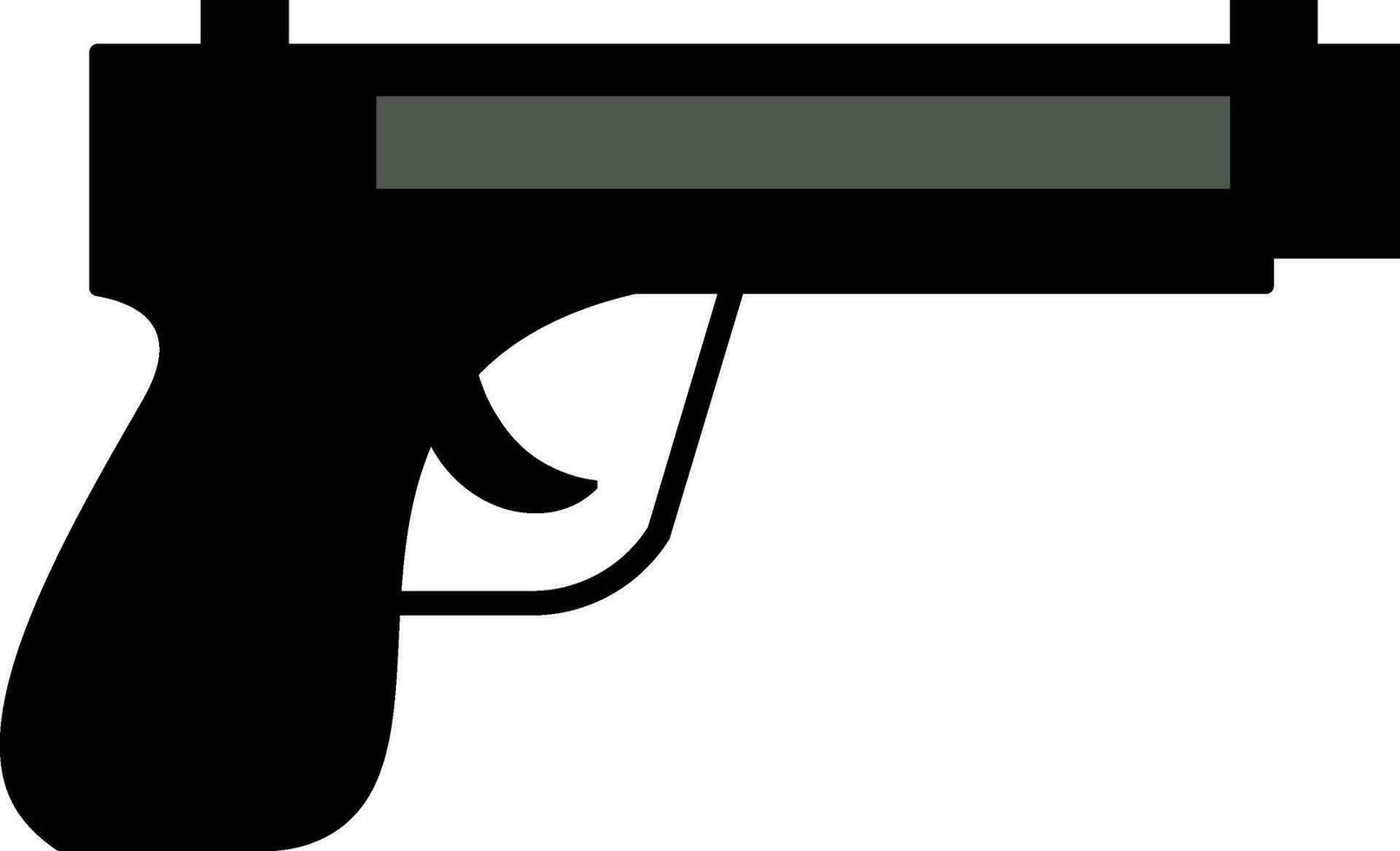 Stylish black and gray gun. vector