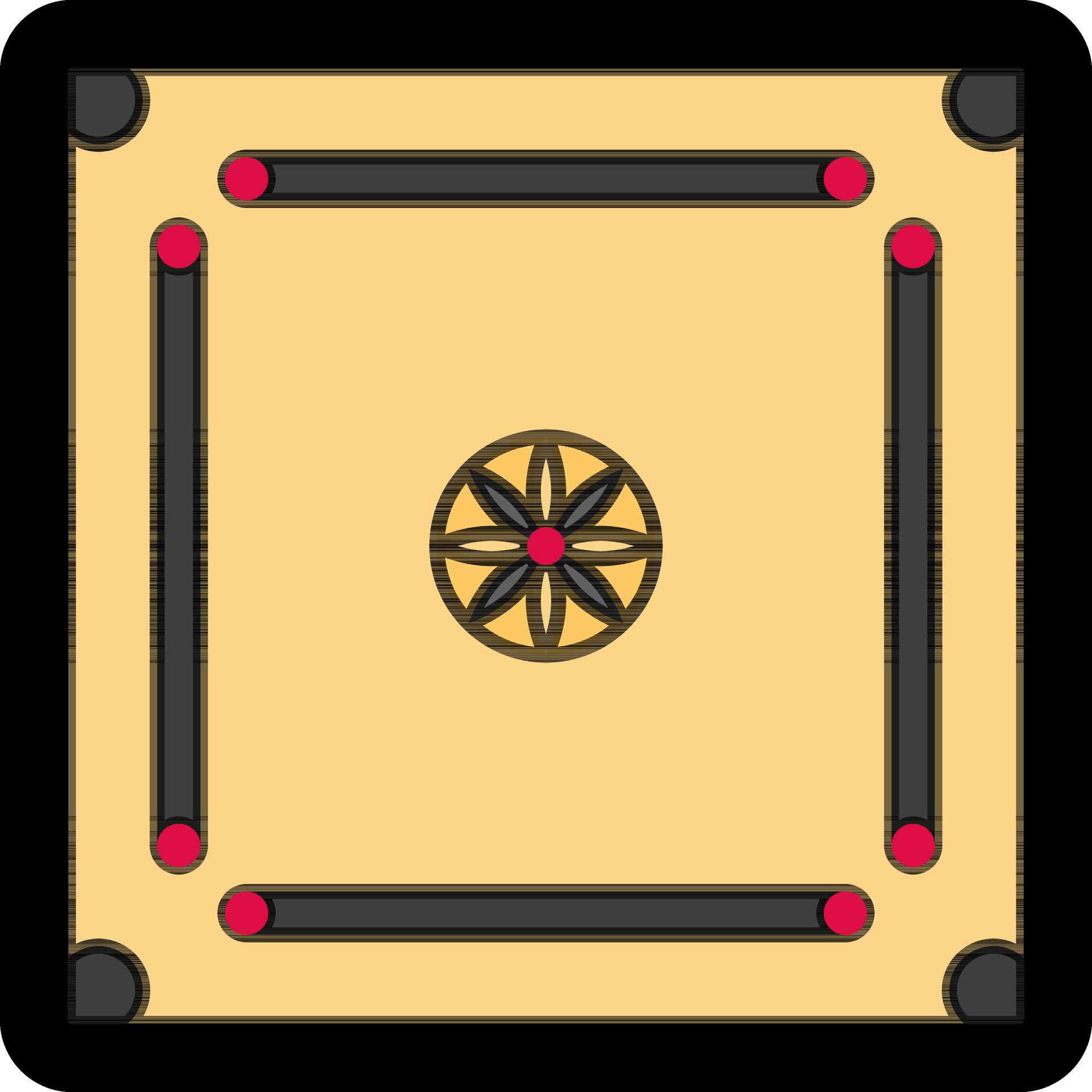 carrom tablero en plano ilustración. 24827288 Vector en Vecteezy