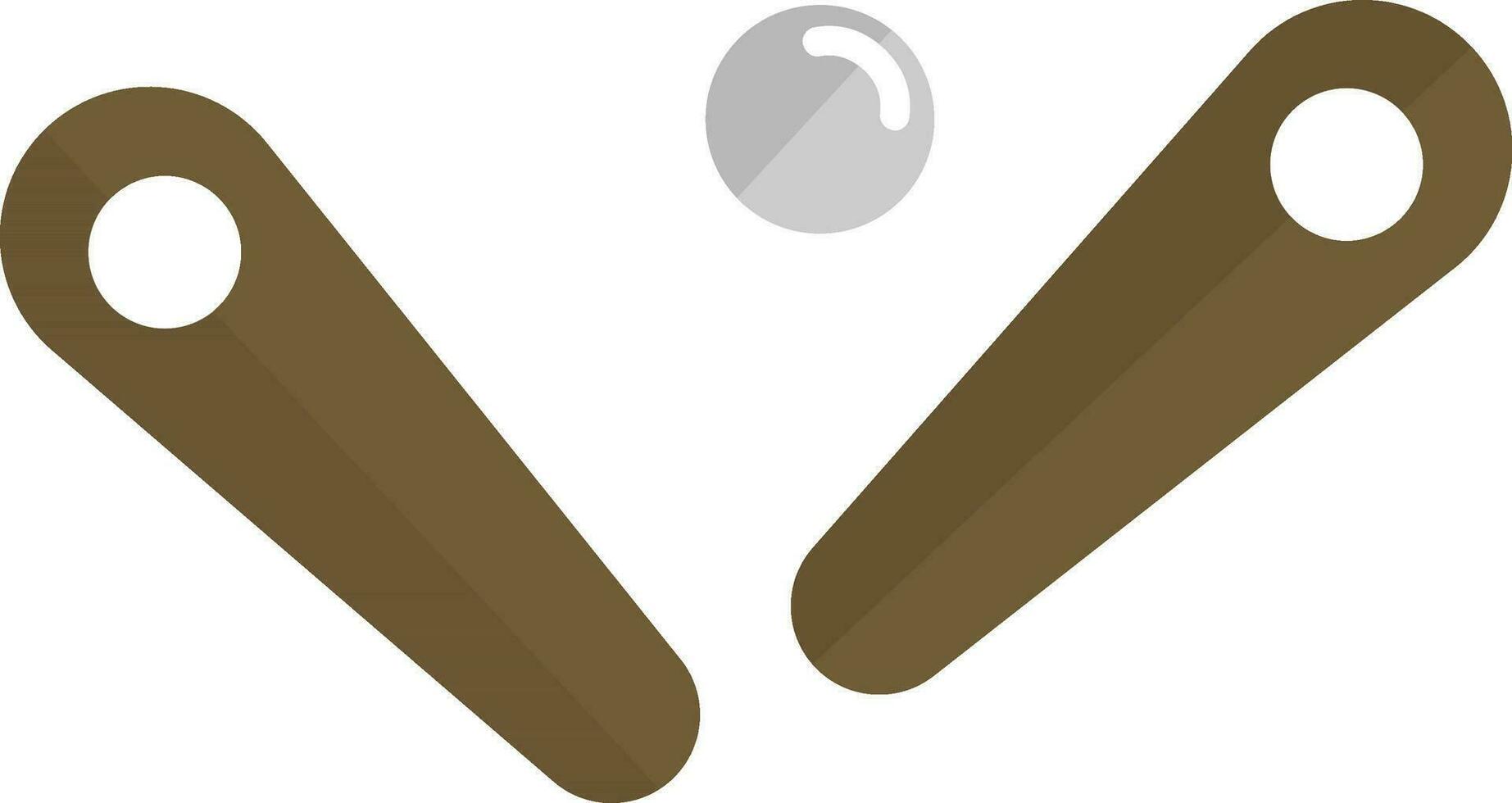 Brown and gray pinball. vector