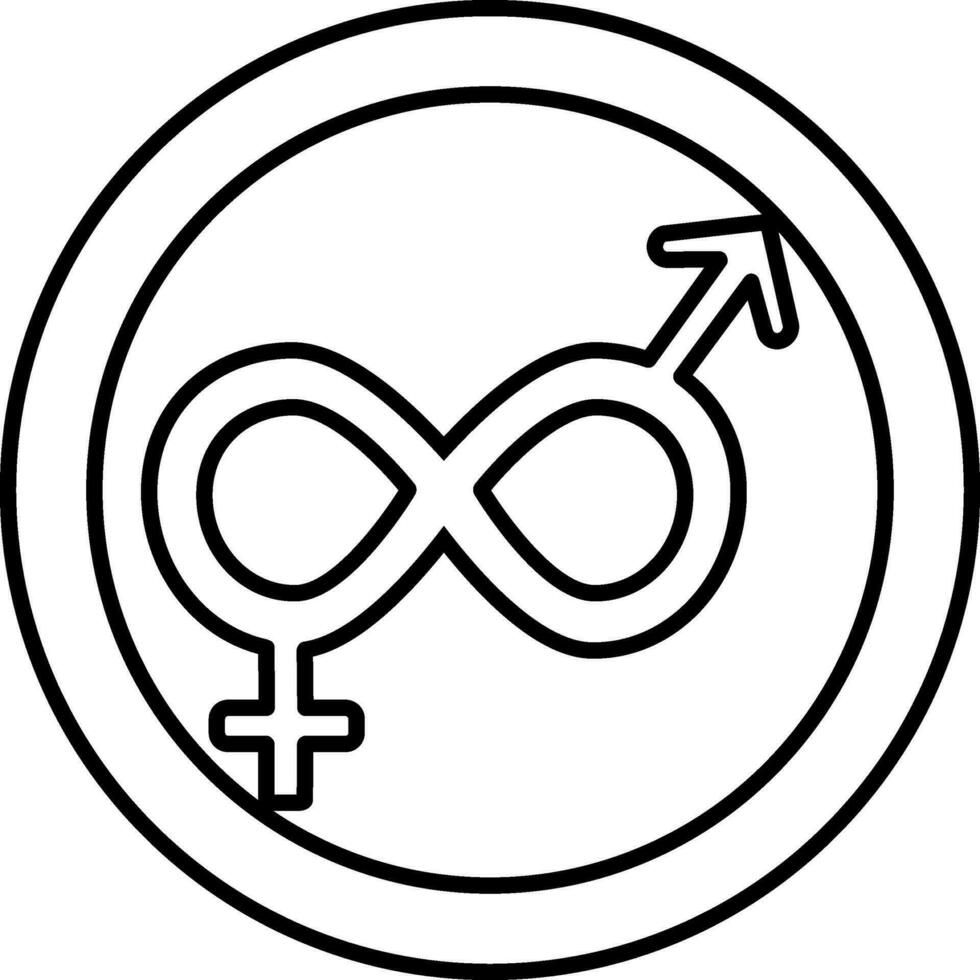 Gender sign or symbol in flat style. vector