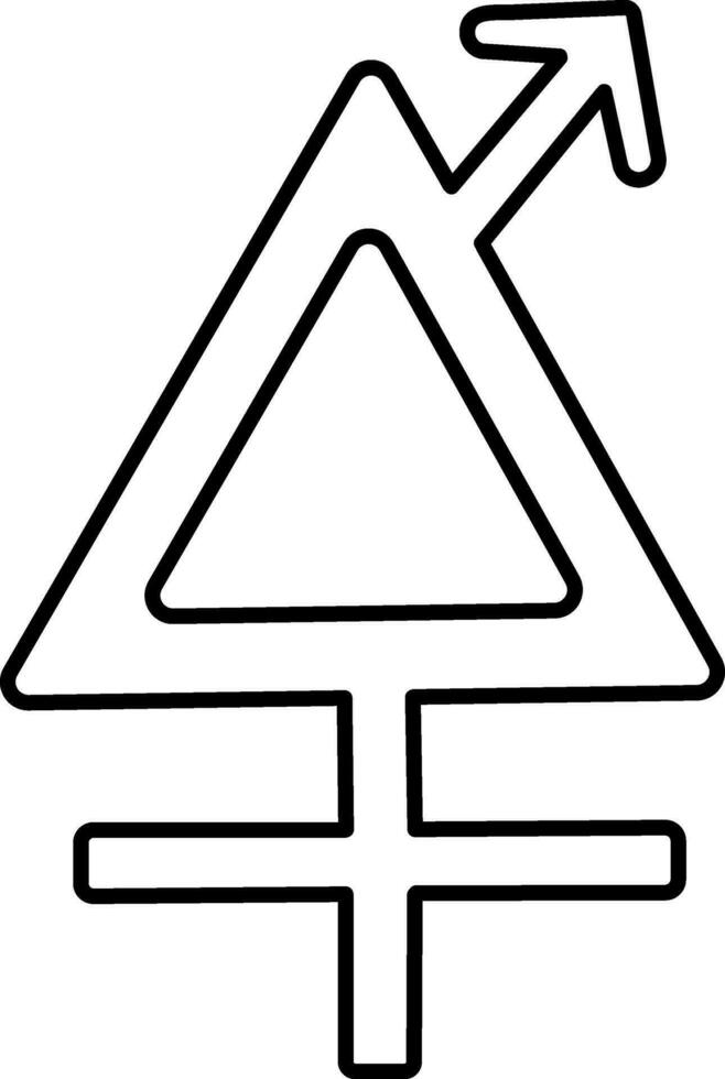 Flat gender sign or symbol. vector