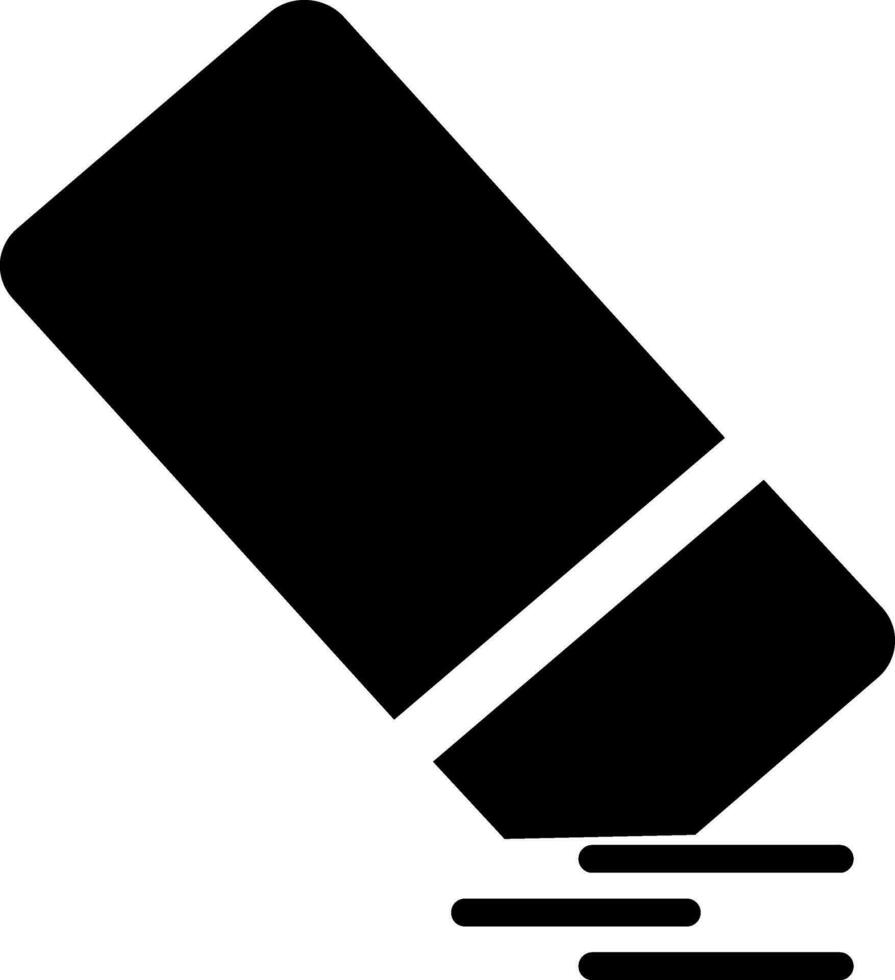 Flat illustration of a eraser. vector