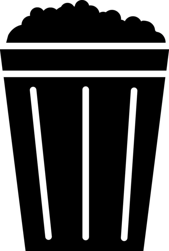 Flat illustration of a popcorn. vector