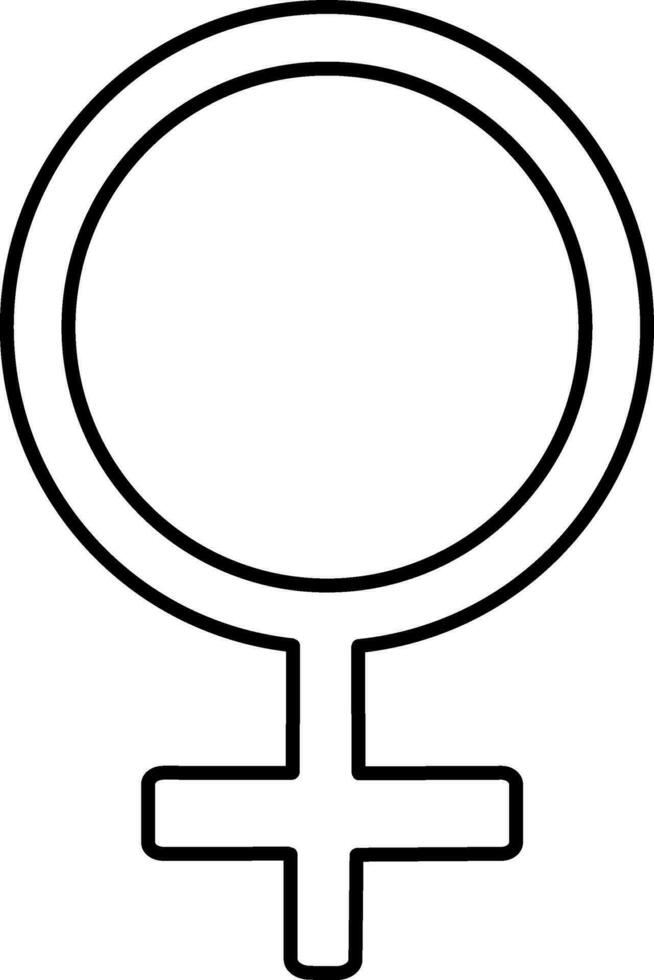 Female gender sign or symbol. vector