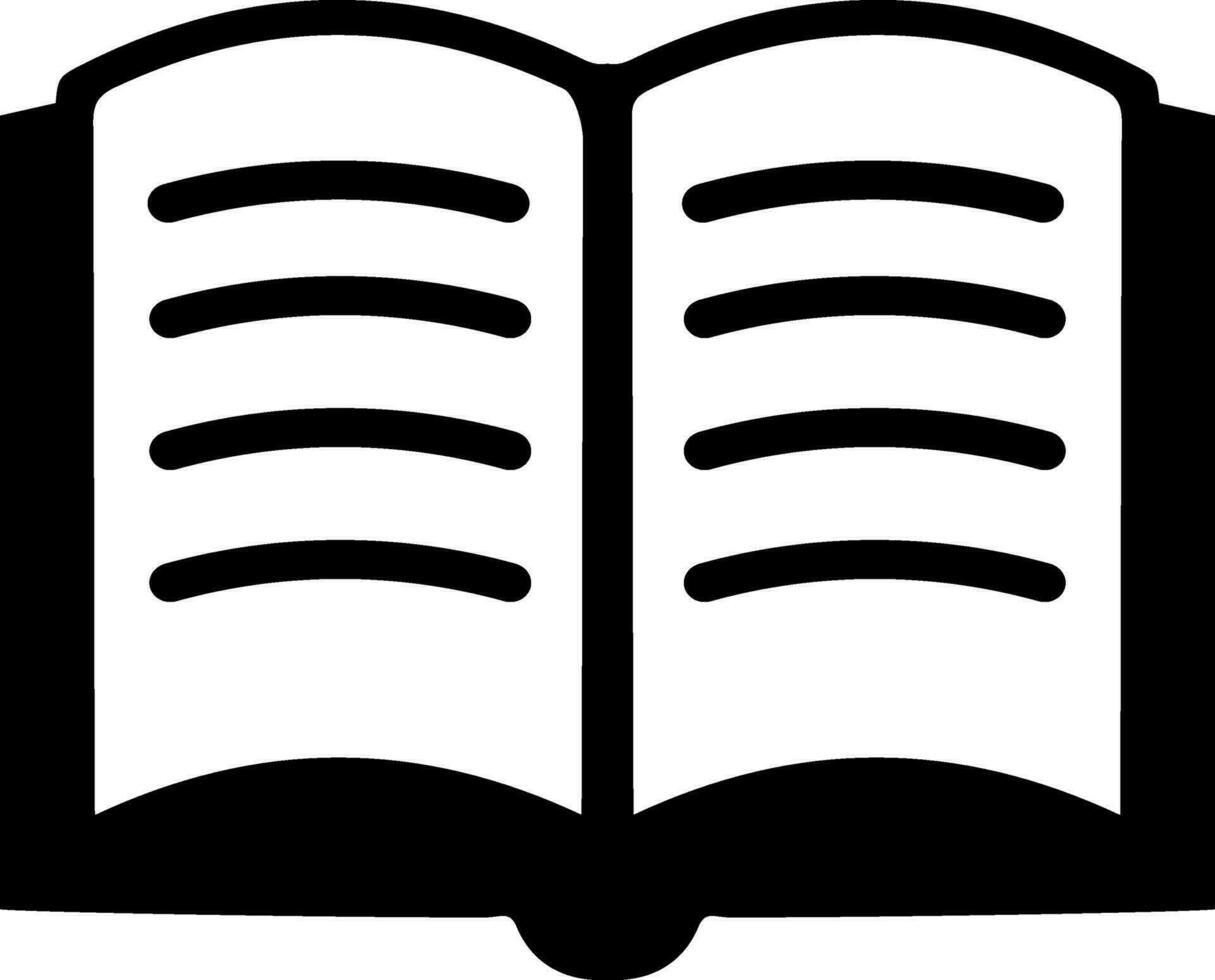 Flat illustration of an open book. vector