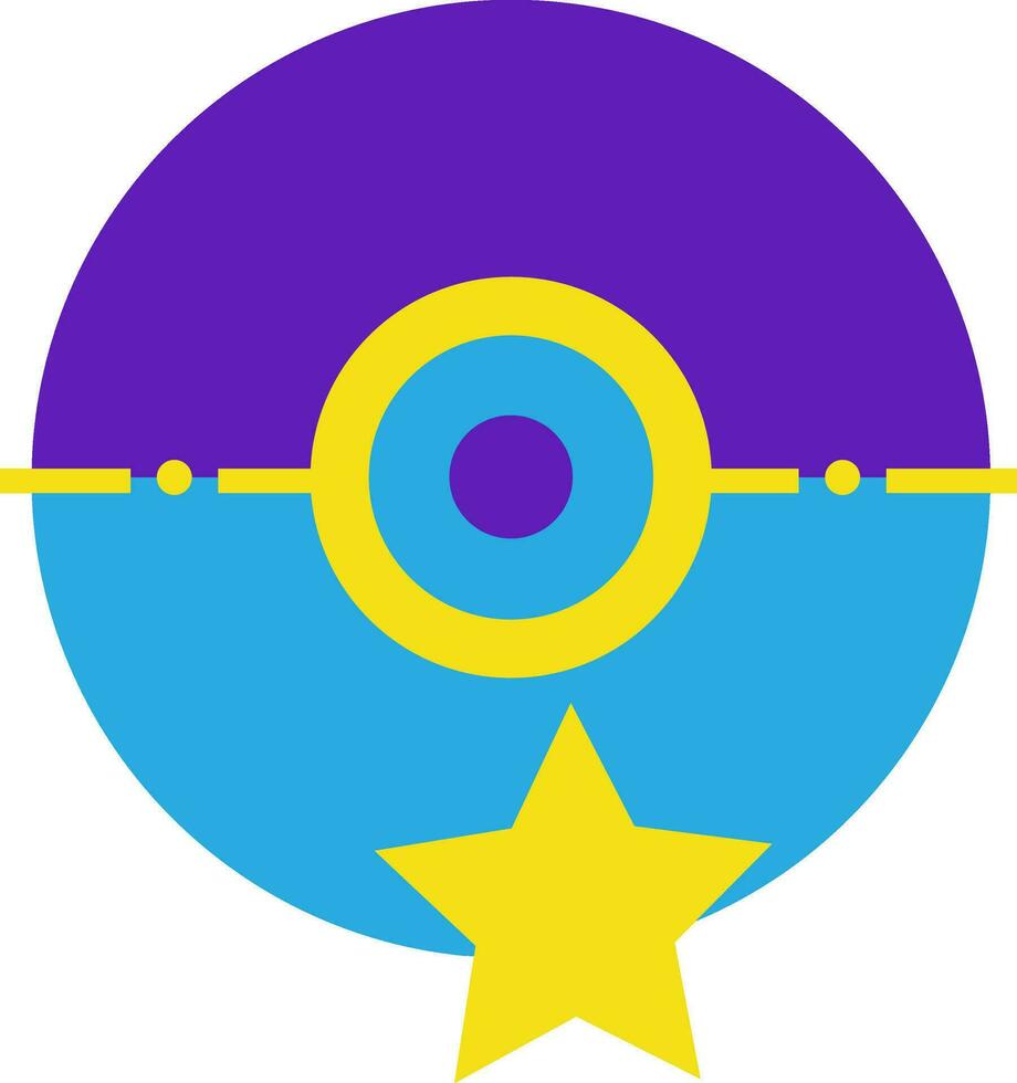 Star decorated insignia. vector