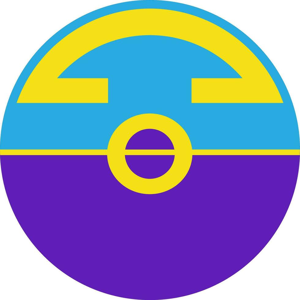 Illustration of a pokeball. vector