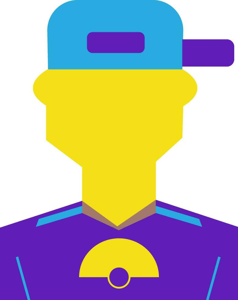 Character of a faceless player. vector